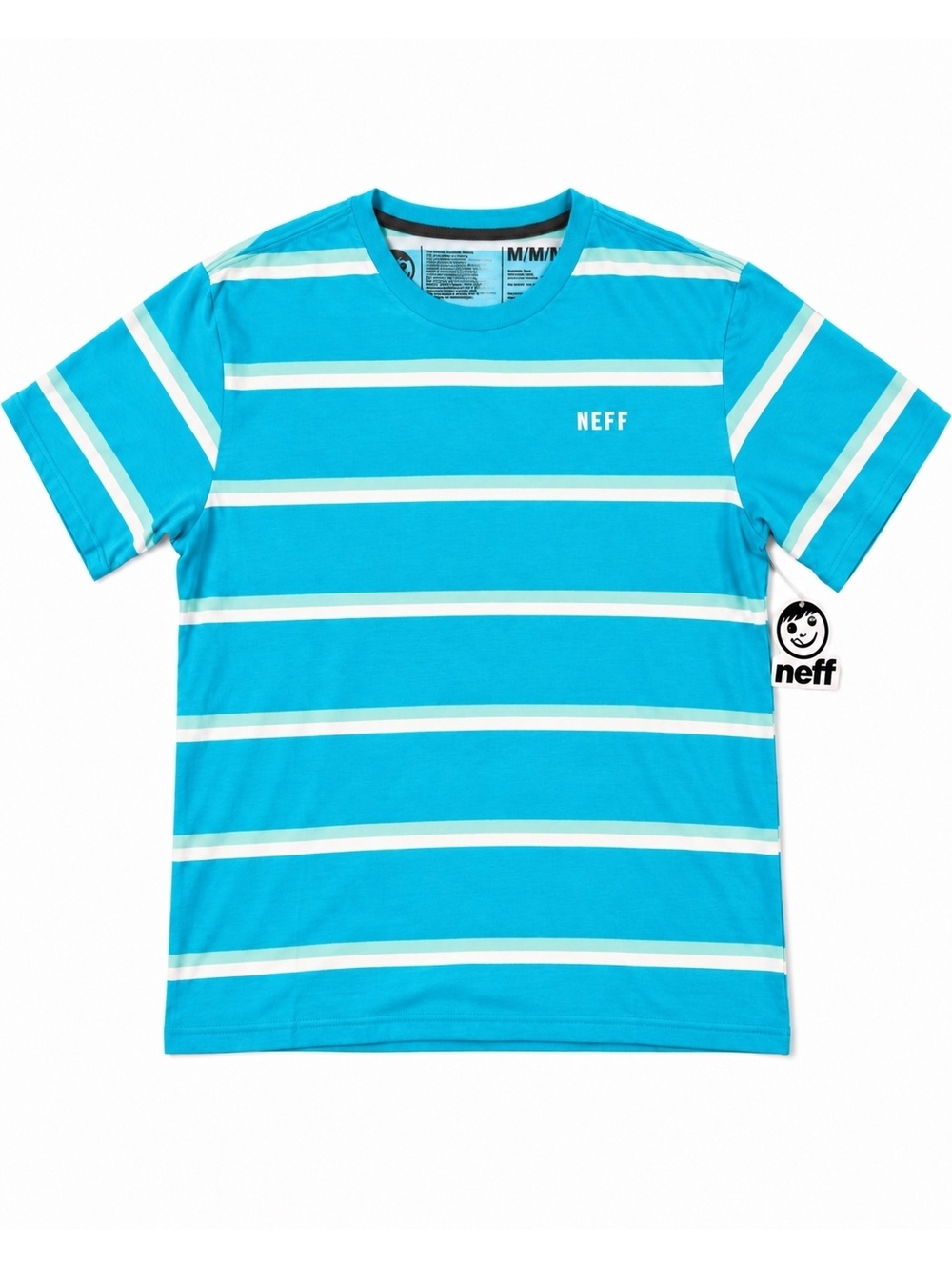 NEFF Men’s Striped T-Shirt Aqua Turquoise NWT Sizes S M L XL